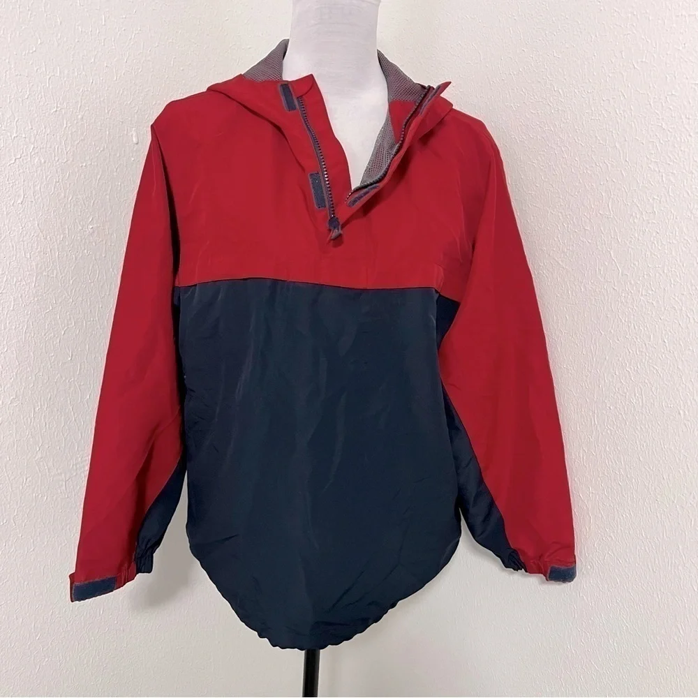 Old Navy Vintage Boys 1/4 Zip Pullover Rain Jacket Windbreaker XL (Men Small)EUC